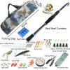 MACIUM Fishing Pole Shrinking Lure Rod Set Spinning Wheel Lure Lure Fishing Tackle Combination Fishing Rod Suitable for Travel Fishing (Color : Fishing Gear Sets, Size : 2.4) view 2