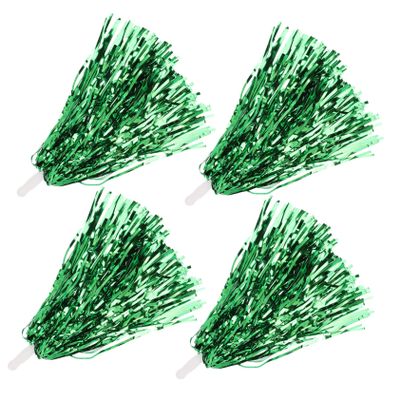BESPORTBLE Dance Pom Poms for Cheerleaders 4pcs Handheld Pom Poms Handles for Team