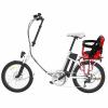 Bicycle Rear Baby Seat Bike Fenced Seat for Child Carrier Rack Mounted with Handrail & Locking Mechanism for Baby (Red) view 3