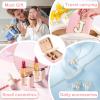 URSKYTOUS Travel Jewelry Case For Women Girls Gift for Daughter from Mom Dad Jewelry Box Organizer Necklace Organizer Earrings Organizer Ring Organizers Birthday Gifts Pink Jewelry Holder Case (J) view 2