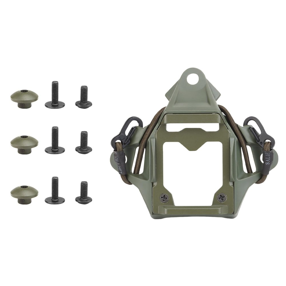 AOUTACC Upgraded Tactical Helmet NVG Mounting Shroud Zinc Alloy and Plastic Sports Camera Mount Base, Lightweight Multifunctional Equipment Adapter Base for All Fast Helmets-Green
