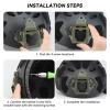 AOUTACC Upgraded Tactical Helmet NVG Mounting Shroud Zinc Alloy and Plastic Sports Camera Mount Base, Lightweight Multifunctional Equipment Adapter Base for All Fast Helmets-Green view 3