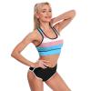TAIZIYEAH Transgender Pride Flag Yoga Vest Womens Summer Cute Short Sleeve 2XL view 4