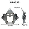 AOUTACC Upgraded Tactical Helmet NVG Mounting Shroud Zinc Alloy and Plastic Sports Camera Mount Base, Lightweight Multifunctional Equipment Adapter Base for All Fast Helmets-Grey view 2