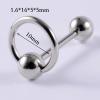 1PC Punk Tongue Piercing Ring Letter Shape Tongue Ring Unisex Stainless Steel Earring Stud Tongue Studs Barbell Pircing Jewelry Useful and Practical view 3