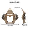 AOUTACC Upgraded Tactical Helmet NVG Mounting Shroud Zinc Alloy and Plastic Sports Camera Mount Base, Lightweight Multifunctional Equipment Adapter Base for All Fast Helmets-Tan (T2) view 2
