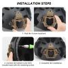 AOUTACC Upgraded Tactical Helmet NVG Mounting Shroud Zinc Alloy and Plastic Sports Camera Mount Base, Lightweight Multifunctional Equipment Adapter Base for All Fast Helmets-Tan (T2) view 3