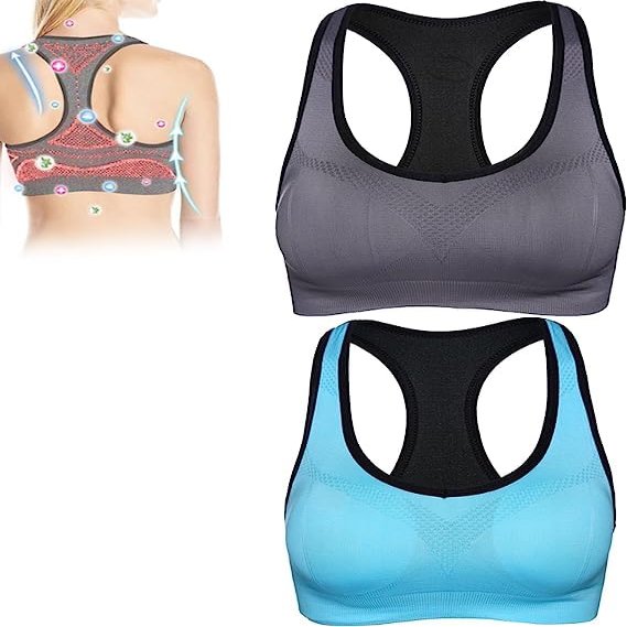 2PCS Ice Silk Ion Lymphvity Detoxification and Shaping & Powerful Lifting Bra, Ultra-Thin Ice Silk Lifting Bra (H,2XL)