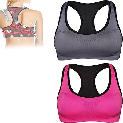 2PCS Ice Silk Ion Lymphvity Detoxification and Shaping & Powerful Lifting Bra, Ultra-Thin Ice Silk Lifting Bra (E,XL)