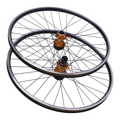 29 inch Bike Wheelset Bicycle Front Rear Wheels Disc Brake Wheel Set (Gold)