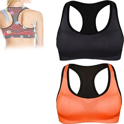 2PCS Ice Silk Ion Lymphvity Detoxification and Shaping & Powerful Lifting Bra, Ultra-Thin Ice Silk Lifting Bra (J,2XL)