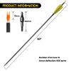 30 Inch Carbon Arrows with 6 Arrowheads Spine 400/500/600 Pure Carbon Arrows with Emovable Stainless Steel Tips for Compound Bow Recurve Bow Longbows view 2