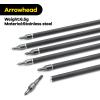 30 Inch Carbon Arrows with 6 Arrowheads Spine 400/500/600 Pure Carbon Arrows with Emovable Stainless Steel Tips for Compound Bow Recurve Bow Longbows view 4