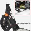 CUIOT Kick Scooter for Adults - 8" Big Wheels Foldable Scooter for Kids Ages 10+,Teens & Adults, Adjustable Handlebar, Disc Brake& Suspension, Lightweight Aluminum Frame Up to 250+ lbs,White view 4