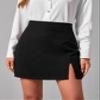 DIERAN Women's Short Skirts High Waist Solid Slit Mini Skirt Summer Casual Mini Skirts view 2