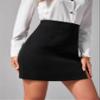 DIERAN Women's Short Skirts High Waist Solid Slit Mini Skirt Summer Casual Mini Skirts view 4