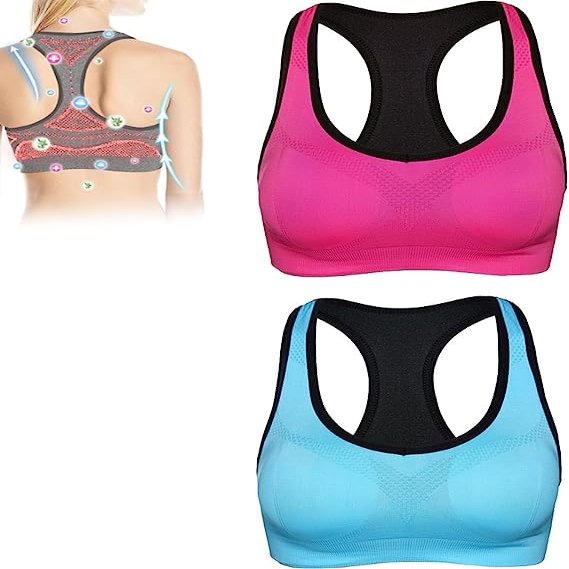 2PCS Ice Silk Ion Lymphvity Detoxification and Shaping & Powerful Lifting Bra, Ultra-Thin Ice Silk Lifting Bra (F,XL)