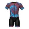 Sparx Mens Elite Aerosuit Triathlon Suit Mens Short Sleeve Tri Suit Skinsuit (Tie&Dye Maroon, Large) view 2