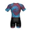 Sparx Mens Elite Aerosuit Triathlon Suit Mens Short Sleeve Tri Suit Skinsuit (Tie&Dye Maroon, Large) view 4