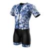 Sparx Mens Elite Aerosuit Triathlon Suit Mens Short Sleeve Tri Suit Skinsuit (Tie&Dye Blue, XL) view 1