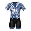Sparx Mens Elite Aerosuit Triathlon Suit Mens Short Sleeve Tri Suit Skinsuit (Tie&Dye Blue, XL) view 2