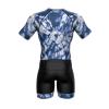 Sparx Mens Elite Aerosuit Triathlon Suit Mens Short Sleeve Tri Suit Skinsuit (Tie&Dye Blue, XL) view 4