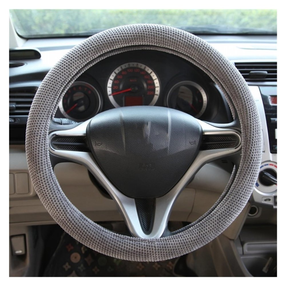 FUERU Car Steering Wheel Cover Set Car Steering Wheel Cover Fashion Fabric Four Seasons Available Car Interior Accessories (Color : 2#)