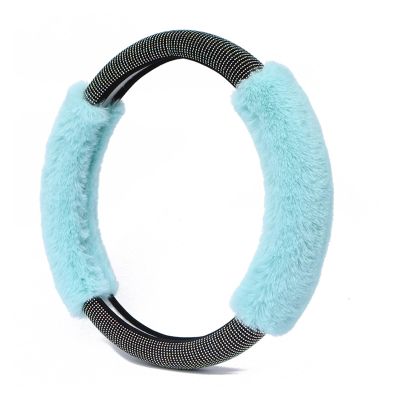 FUERU Car Steering Wheel Cover Set Car Steering Wheel Cover Winter Plush Warm Sweat Breathable Car Interior (Color : 1#)