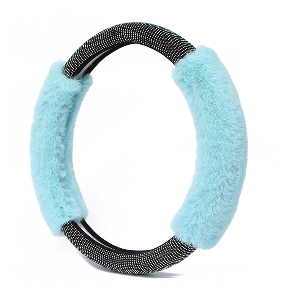 FUERU Car Steering Wheel Cover Set Car Steering Wheel Cover Winter Plush Warm Sweat Breathable Car Interior (Color : 1#)