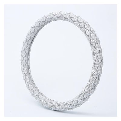 FUERU Car Steering Wheel Cover Set Car Steering Wheel Cover Frosted Comfortable Linen Elegant and Good Car Interior Decorations (Color : 6#)