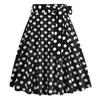 50s Skirts for Women Polka Dot Black Knee Length Skirt Womens Vintage High Waist A-Line Skater Skirt Flared Midi Skirt Faldas De Mujer Elegantes Pleated Swing Skirt Black Bow Tie Polka Dot XL view 1