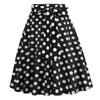 50s Skirts for Women Polka Dot Black Knee Length Skirt Womens Vintage High Waist A-Line Skater Skirt Flared Midi Skirt Faldas De Mujer Elegantes Pleated Swing Skirt Black Bow Tie Polka Dot XL view 2