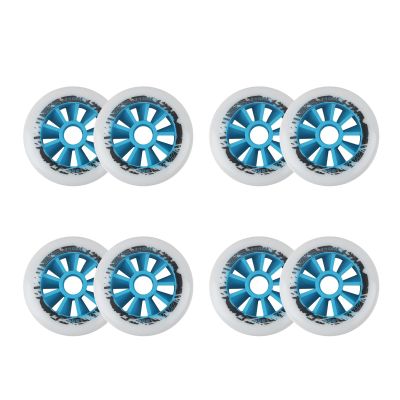 JHKJ Inline Wheels Replacement Wheels Hardness 85A 90mm 100mm 110mm Professional Speed Skating Inline Wheel Replacement Wheels PU Rubber,Blue,90mm