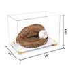 Better Display Cases Acrylic Catchers Glove Display Case with Clear Case, Yellow Risers and White Base 14" x 8" x 8.5" (V16/A011) view 2