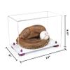 Better Display Cases Acrylic Catchers Glove Display Case with Clear Case, Purple Risers and White Base 14" x 8" x 8.5" (V16/A011) view 2