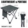 Tevaibo Camping Stool Portable, 13.7 Inch Folding Stool for Outdoor Gardening, Fishing, BBQ, Hiking with Carry Bag(400 LBS Capacity) view 2