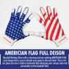 Dot Stitch American Flag Batting Gloves & Softball Gloves USA Flag Baseball Batting Gloves Youth Kids Baseball Batting Glove for Youth Men Adult & Unisex view 4