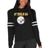 Concepts Sport Women's Black Pittsburgh Steelers Marathon Lightweight Lounge Pullover Hoodie view 1