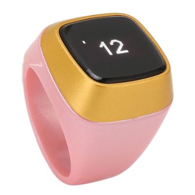 Smart Counter Ring with 0.49in OLED Display, APP Support, CNC Button - Portable Intelligent Tally Counter Finger Ring for Daily Step & Prayer Counting