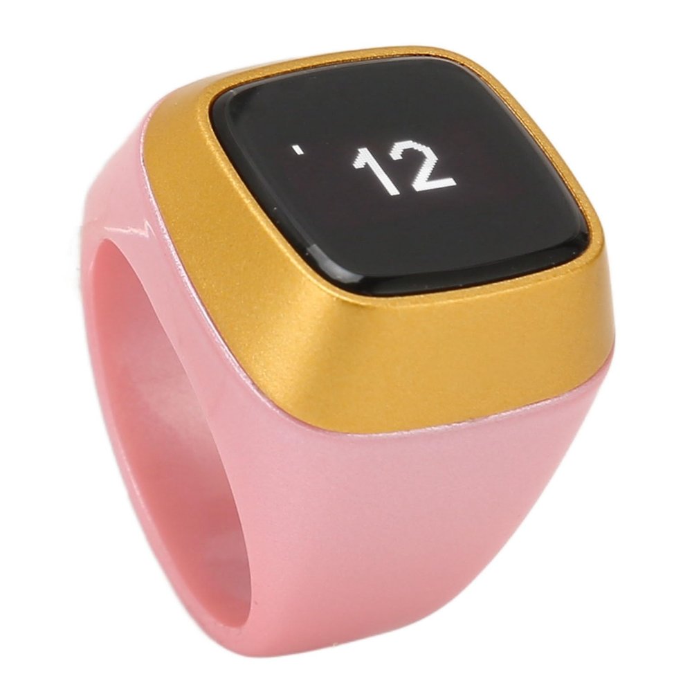 Smart Counter Ring with 0.49in OLED Display, APP Support, CNC Button - Portable Intelligent Tally Counter Finger Ring for Daily Step & Prayer Counting