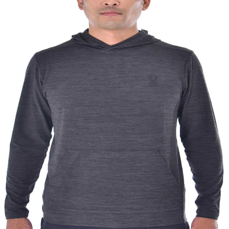 Spyder Mens Performance Pullover Hoodie (Gray, Medium)
