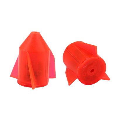 Fishing Line Rattles - 25 Pack - Attractant for Catfish, Striper and More (Bladed Red)