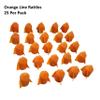 Fishing Line Rattles - 25 Pack - Attractant for Catfish, Striper and More (Orange Bladed Rattle) view 3