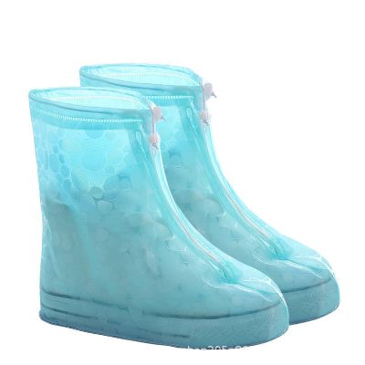 AIRAT Anti-Slip wear-Resistant Thickened Waterproof Shoe Cover Anti-Snow and Dirt-Proof rain Boots for Men and Women on Rainy and Snowy Days with Waterproof Layer rain Shoe Cover Dots Light Green