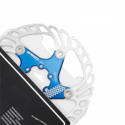 Bicycle brake disc 140mm 160mm 180mm 203mm rotor MTB road bike fold bike cool disc float rotor cable pull and hydraulic disc brake (blue, 180mm)