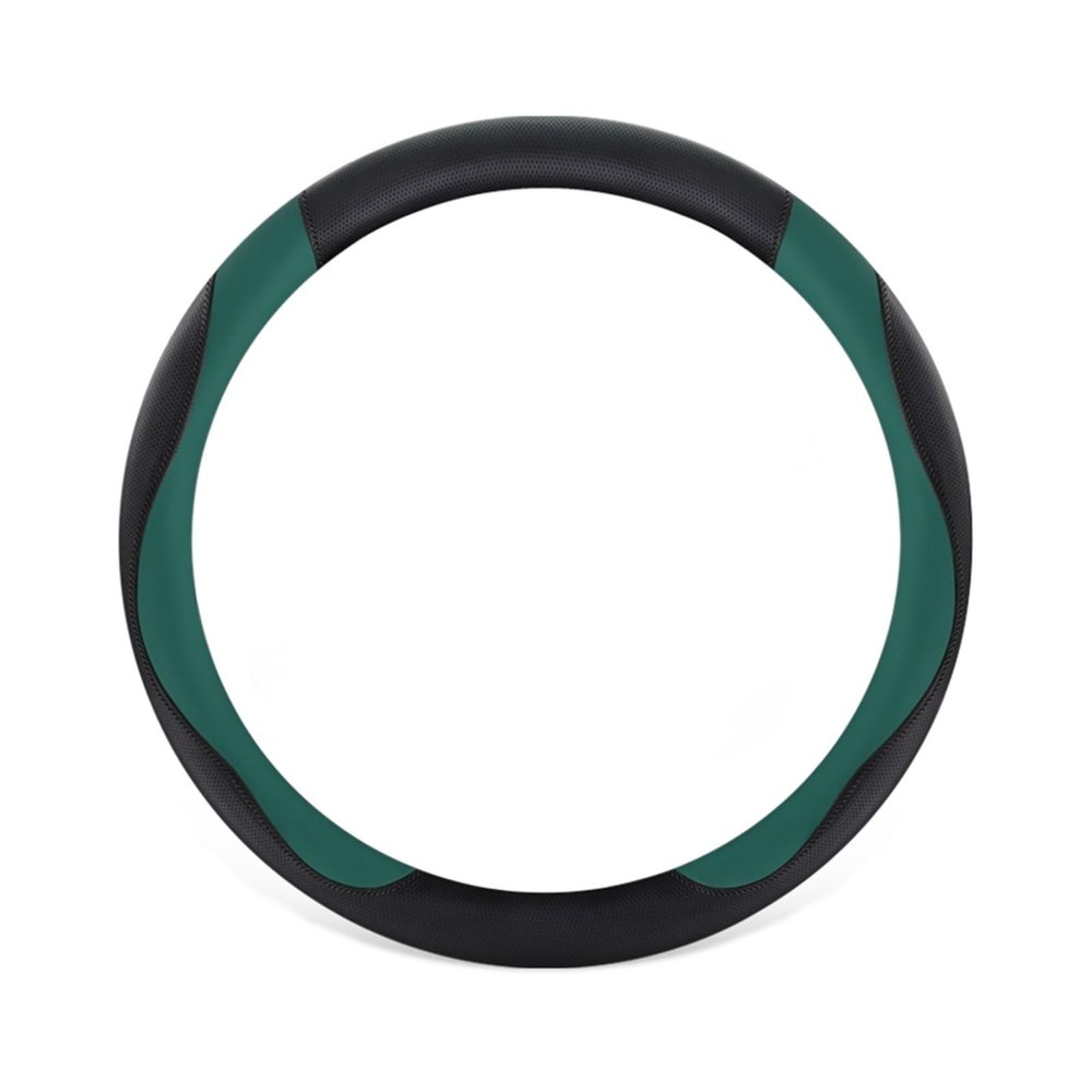 FUERU Car Steering Wheel Cover Set Car Steering Wheel Cover Four Seasons Leather Breathable Sweat-Absorbing Car Interior (Color : 3#)