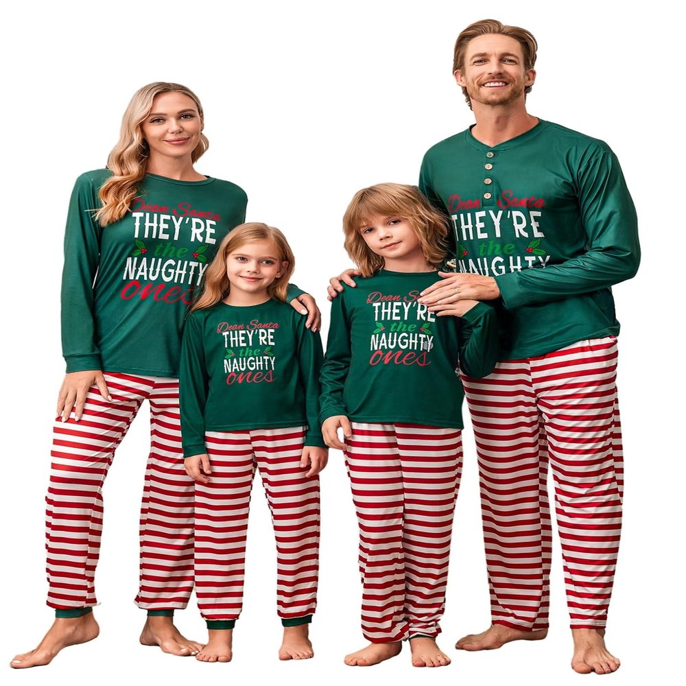 Ekouaer Family Christmas Pajamas Matching Sets Womens Mens Pjs Long Sleeve Sleepwear Holiday Lounge Sets Stripe S