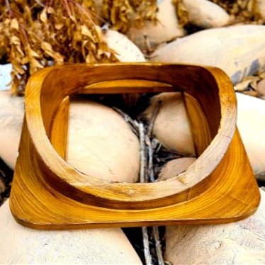 18" Solid Wood Divers Diving Helmet Wooden Base Nautical Helmet Wooden Base Unique Designer Item for Home & Office Dcor (Natural Polish)