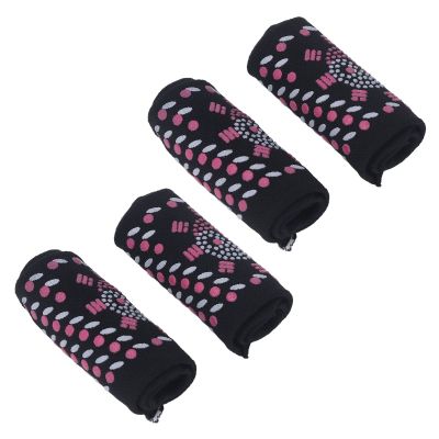 Self Heating Socks Cotton Breathable Tourmaline Design Warm Heated Socks for Winter Universal (Black)