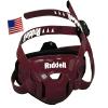 Riddell SpeedFlex Hard Cup Cam-Loc Chinstrap + US Flag Helmet Decal (Medium, Maroon) - Green Gridiron view 1